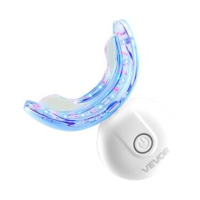 VEVOR Teeth Whitening Kit with LED Light, 32 LED Accelerator Lights, Whitening Gel Syringe, Desensitizing Gel, and U-Shaped Tray