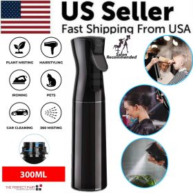 Continuous Mist Hair Spray Bottle Barber Water Sprayer Salon Plant Mister Tools (Capacity: 300ml)